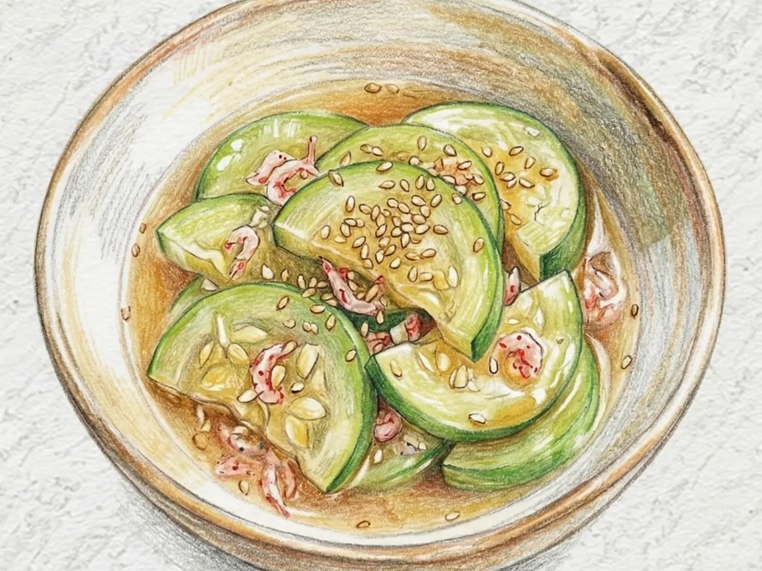 Korean Steamed Zucchini with Salted Shrimp