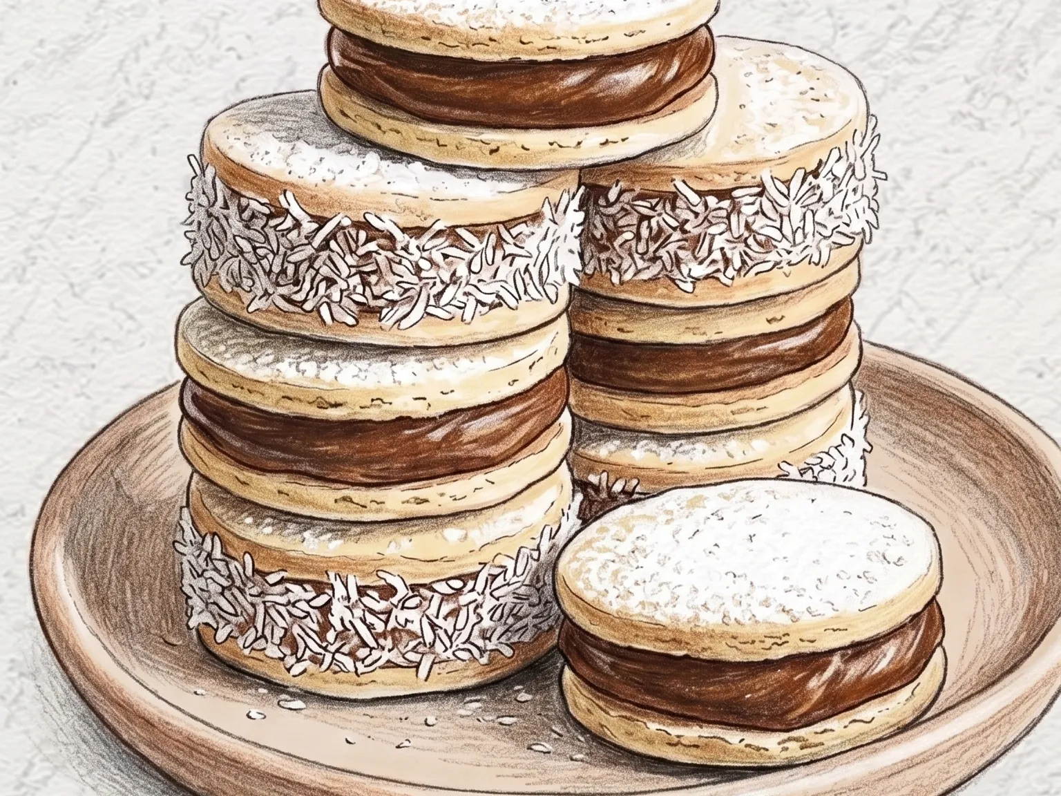 Alfajores (Galletas Sándwich Argentinas con Dulce de Leche)