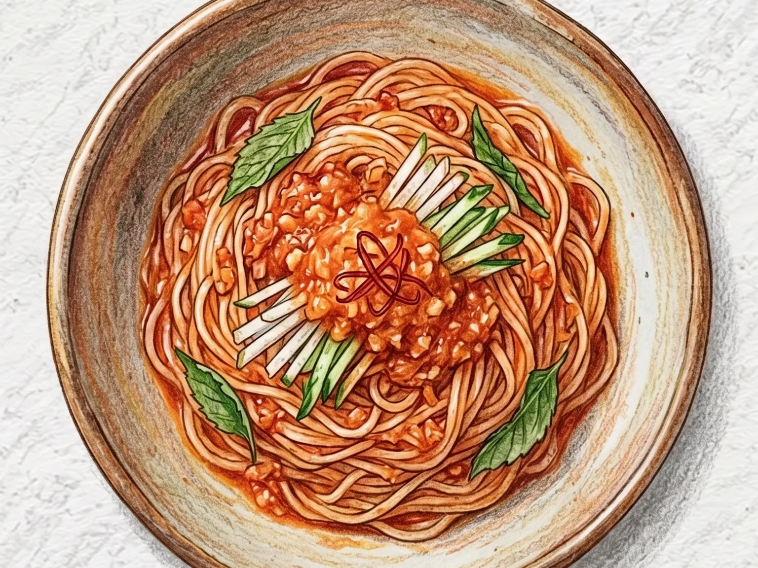 사과식초 비빔국수
