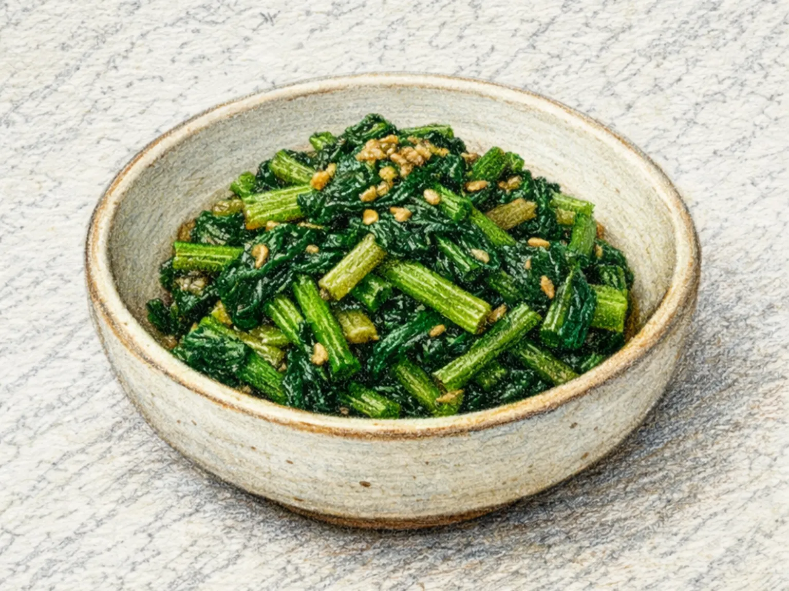 Auk Namul Muchim (hojas de malva sazonadas al estilo coreano)