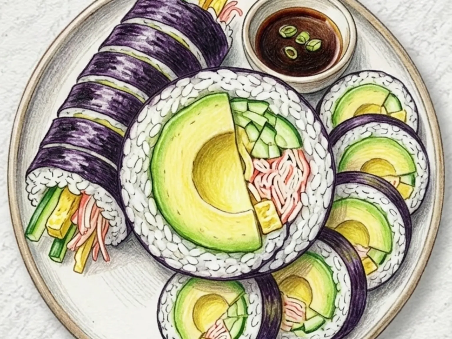 アボカドキンパ（アボカドカニカマ海苔巻き）