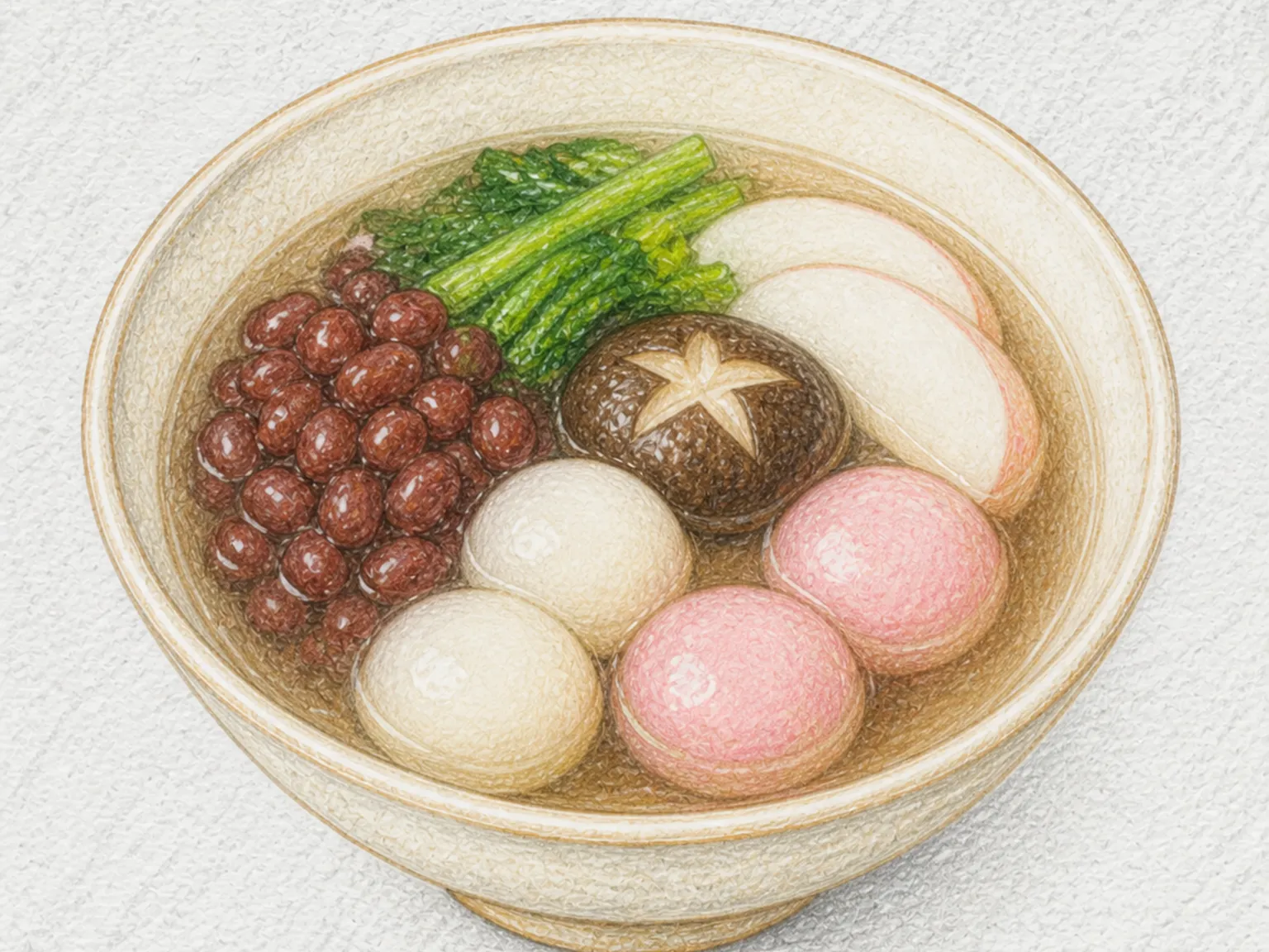이토코니 (팥 경단 맑은국)