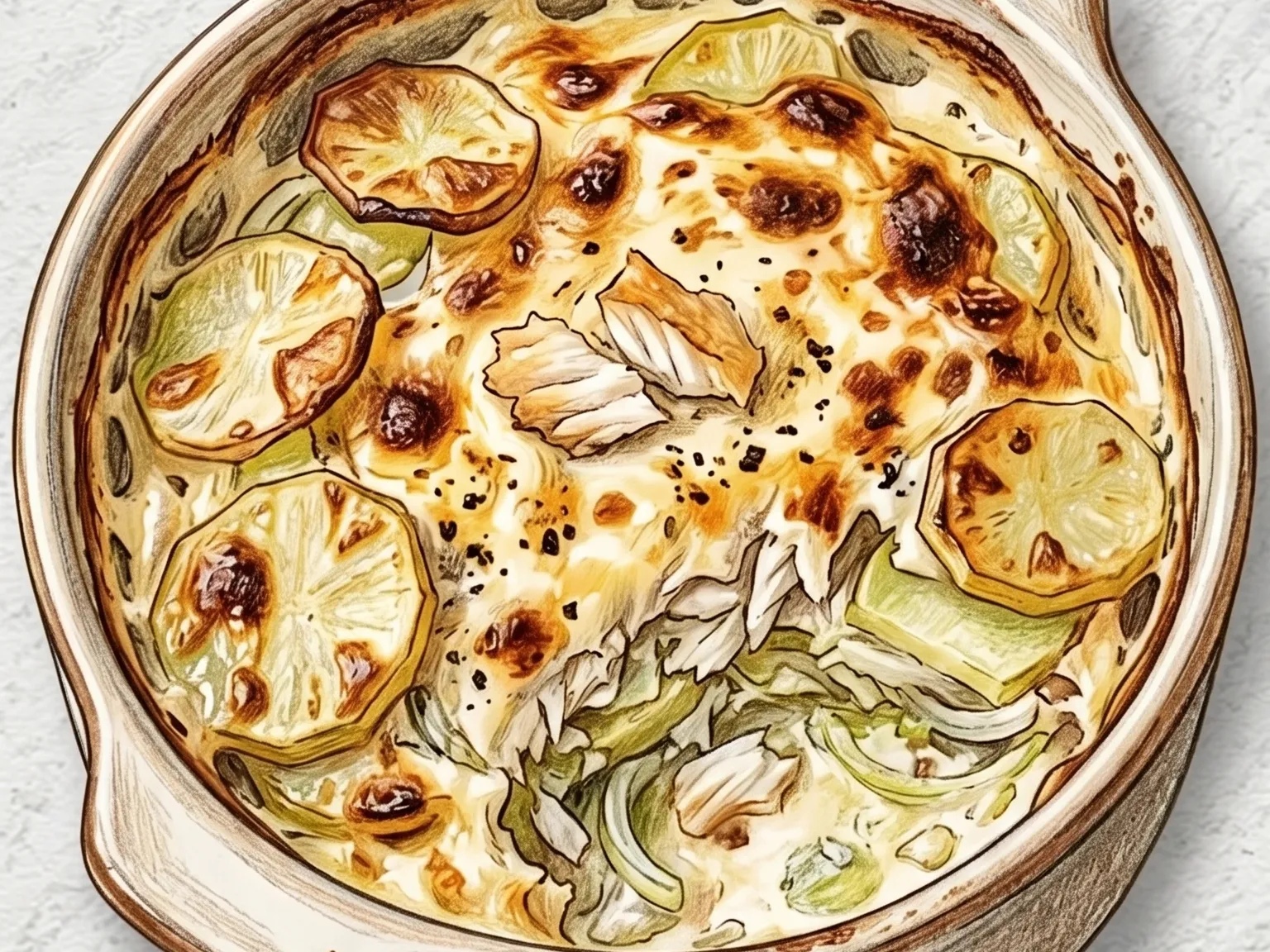 바칼랴우 콩 나타스 (포르투갈 대구 크림그라탕)