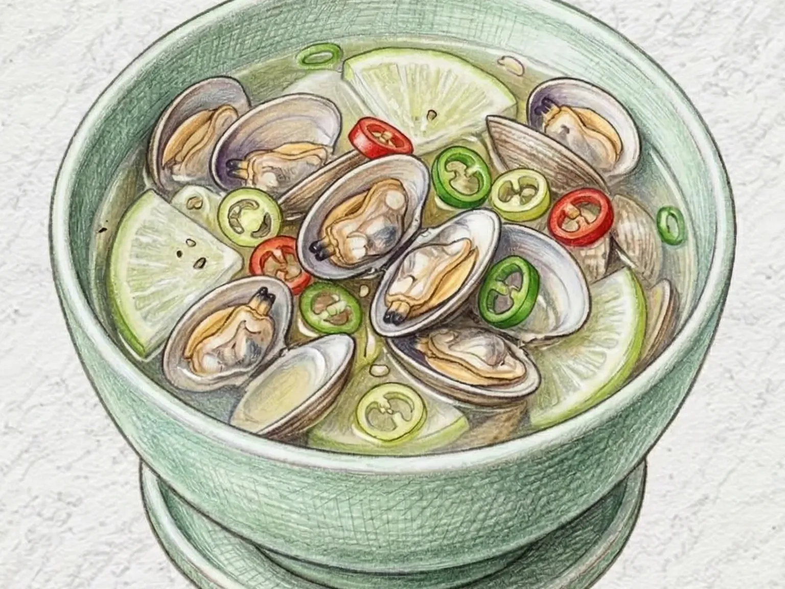 백고추 바지락찌개