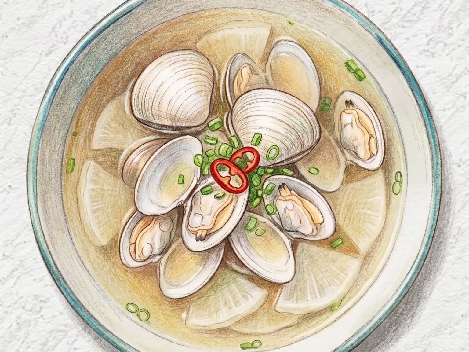 백합 조개탕
