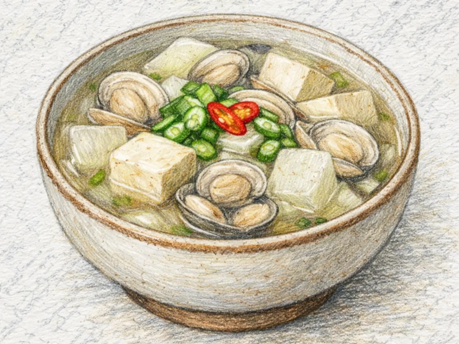 ハマグリ大根チゲ（ハマグリと大根の澄んだ韓国鍋）