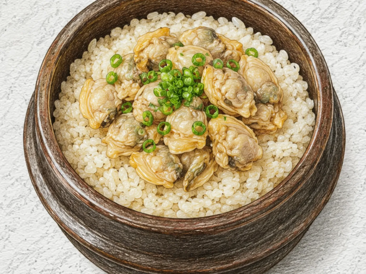 Arroz en Olla Coreano con Almejas