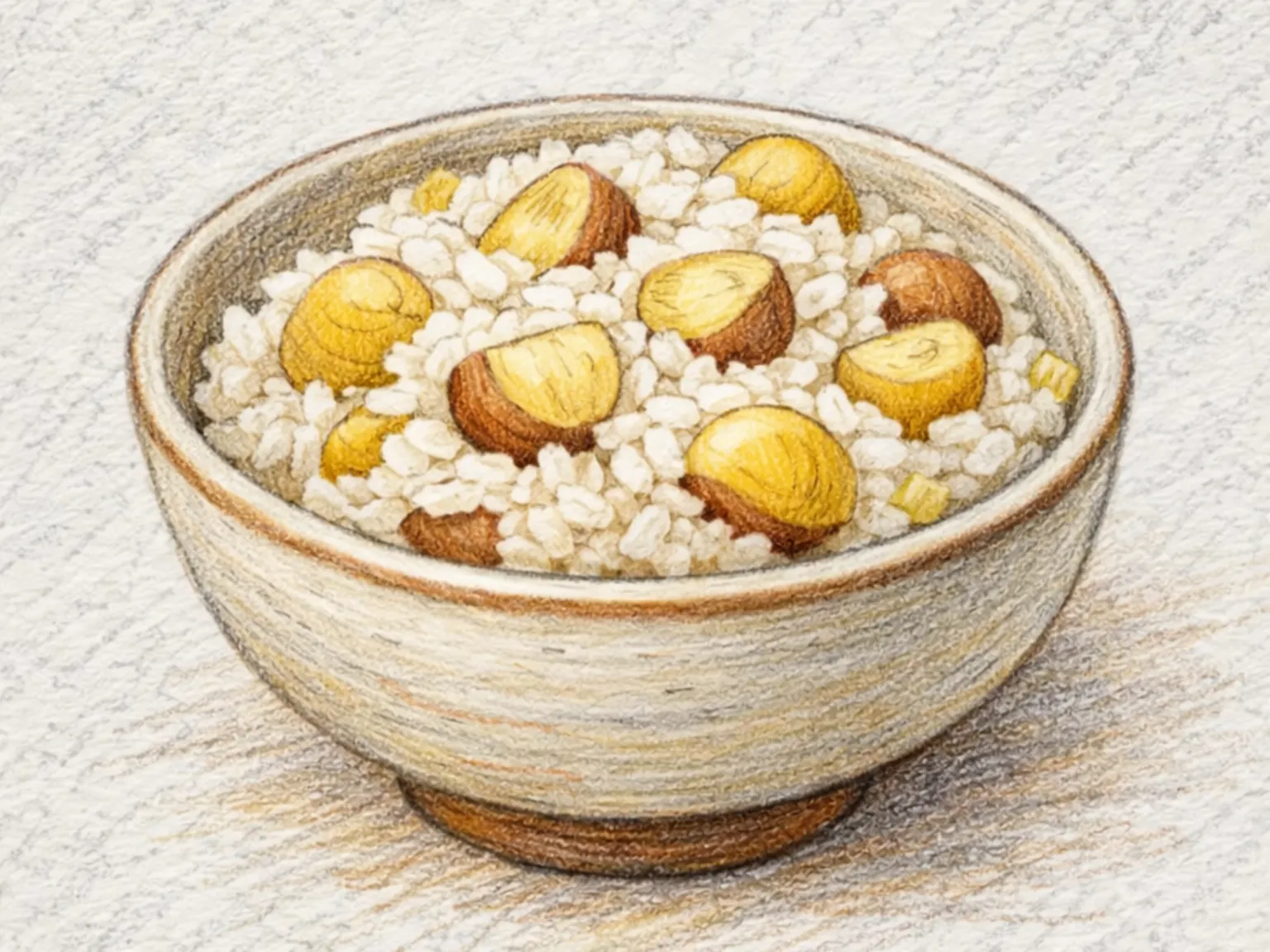 Bam Bap (arroz coreano com castanhas)