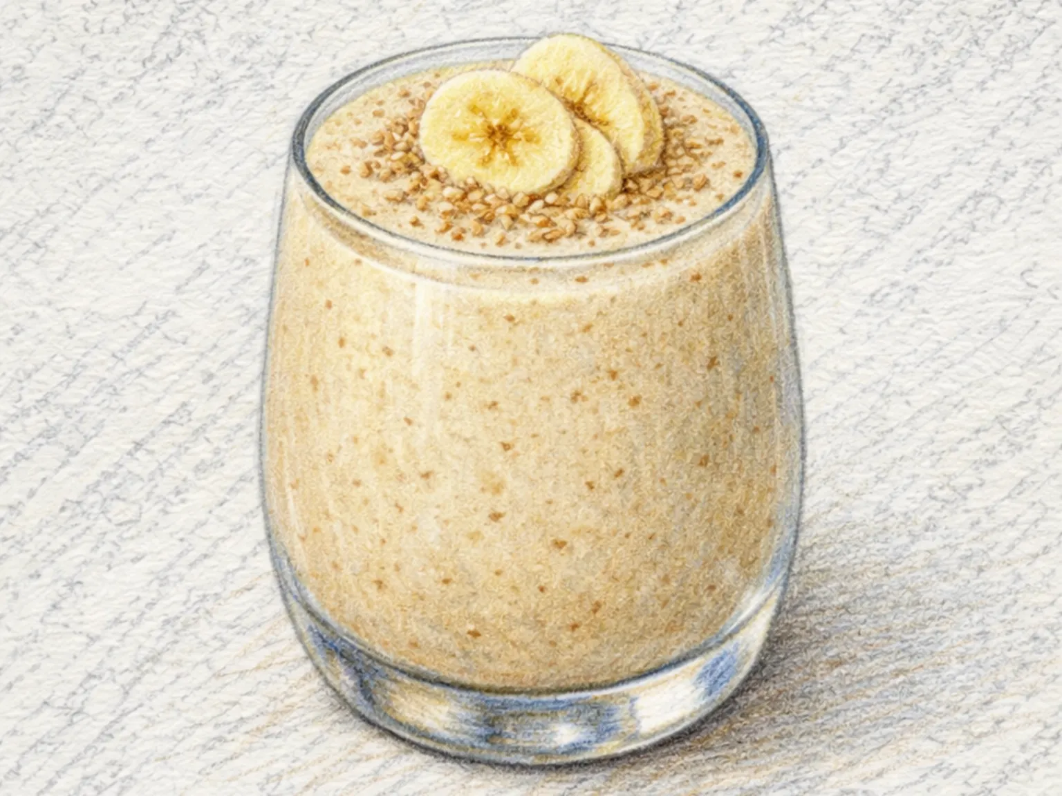 Banana Misutgaru Smoothie (smoothie coreano de banana e pó de grãos torrados)