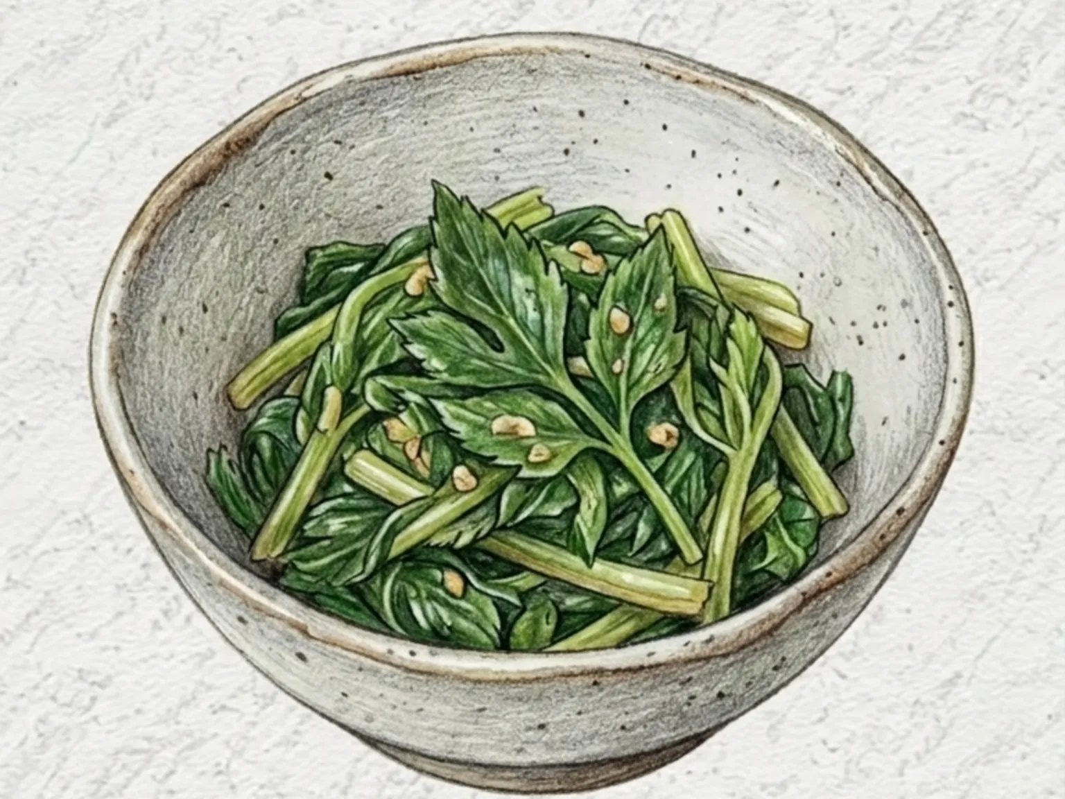 Bangpung Namul Muchim (hierbas costeras sazonadas al estilo coreano)