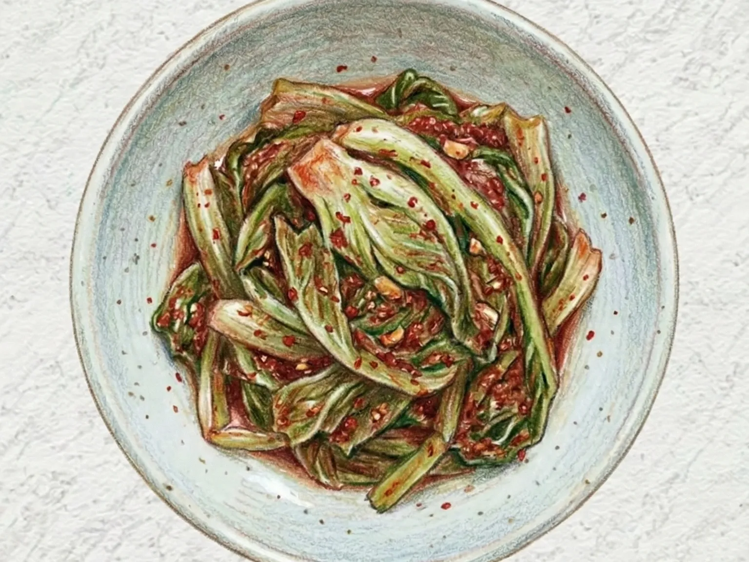 Bangpungnamul Kimchi (kimchi coreano de hinojo marino)