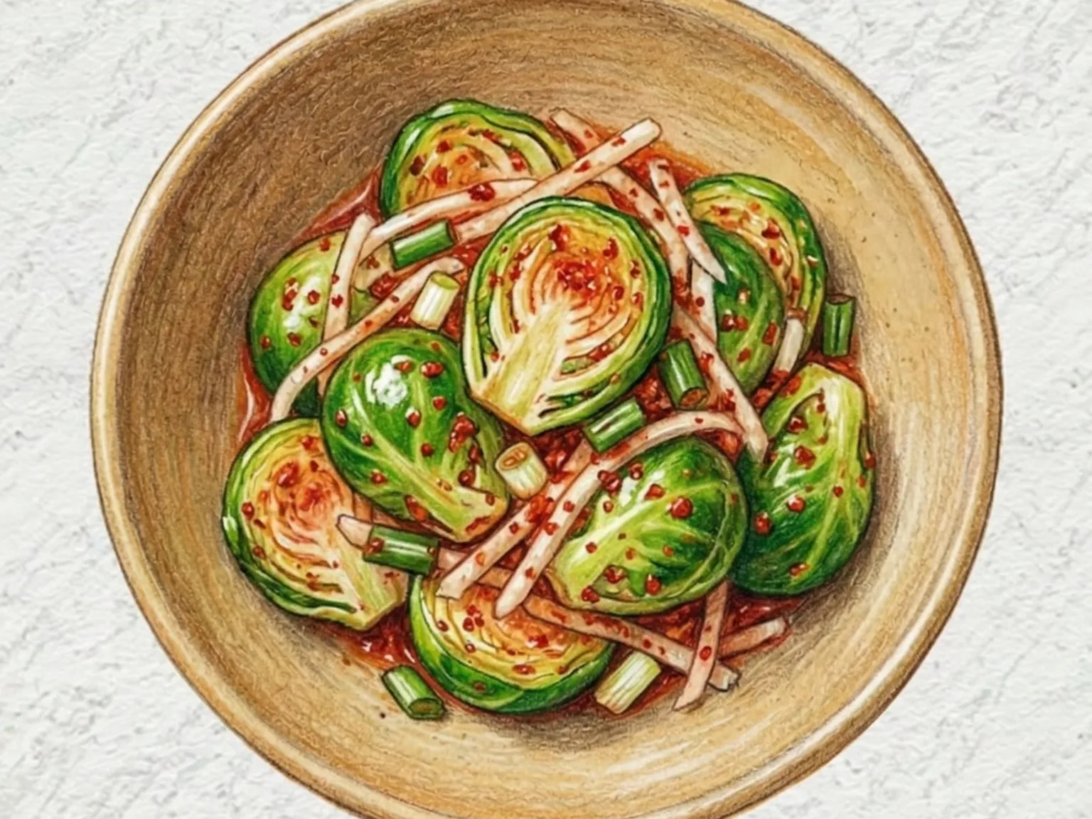 Bangwool Yangbaechu Kimchi (kimchi de coles de Bruselas)