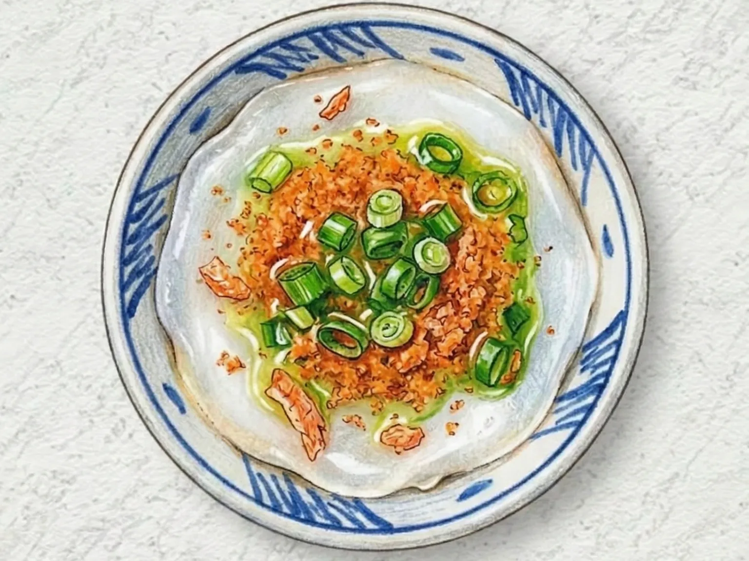 Banh Beo (bolinhos de arroz de Hue no vapor com camarão e óleo de cebolinha)