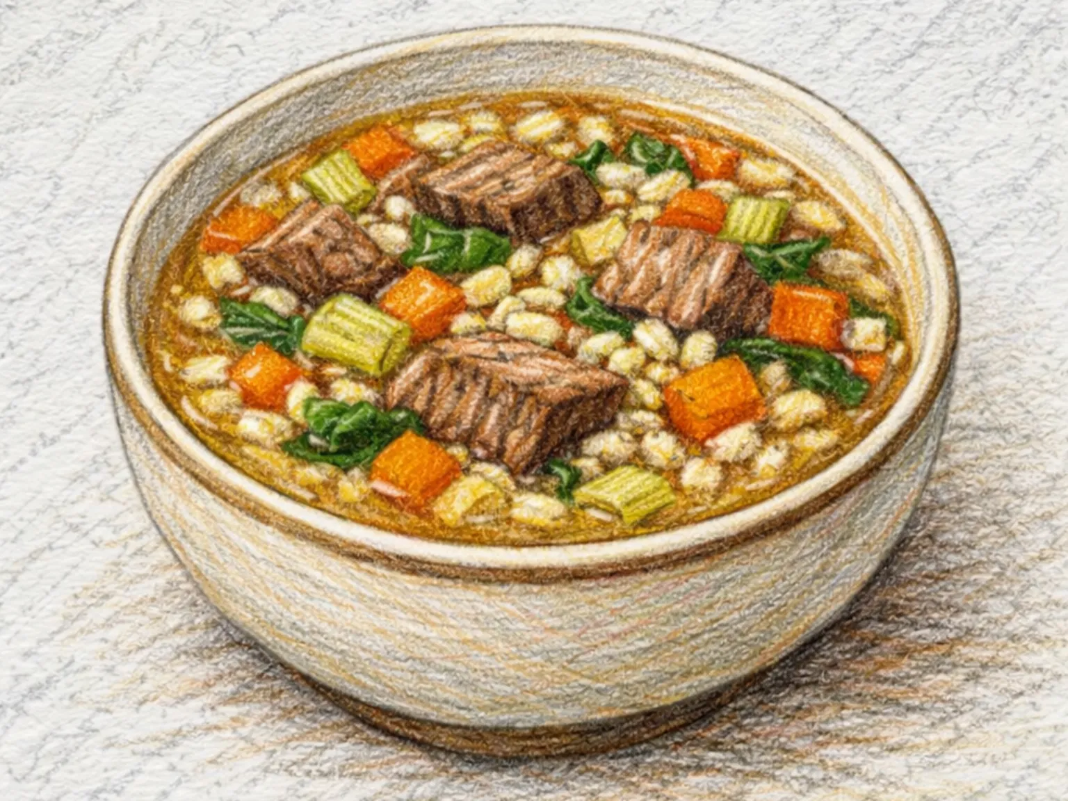 Sopa de Carne com Cevada