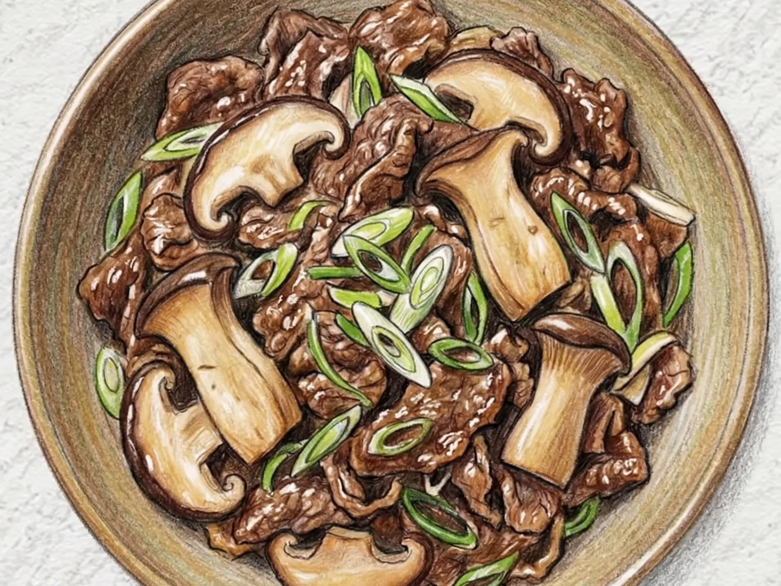 버섯 간장불고기