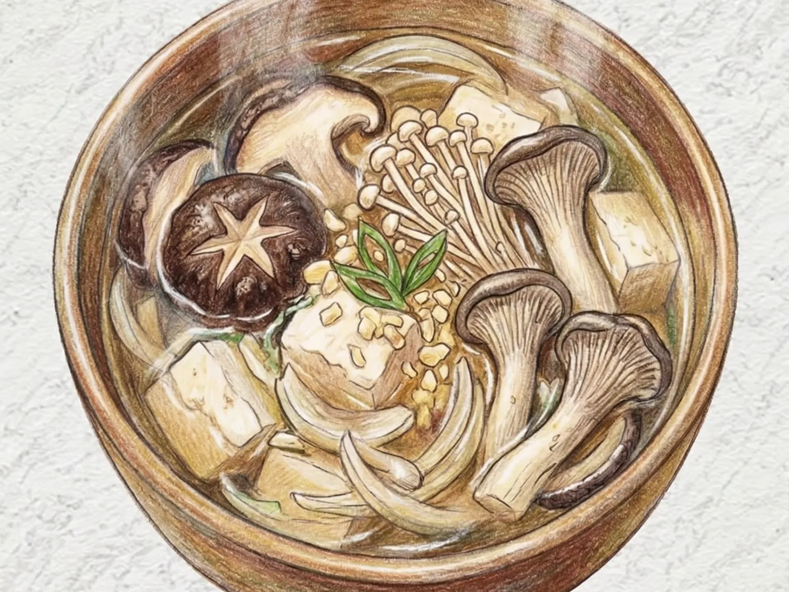 Estofado coreano de setas (Beoseot Jjigae)