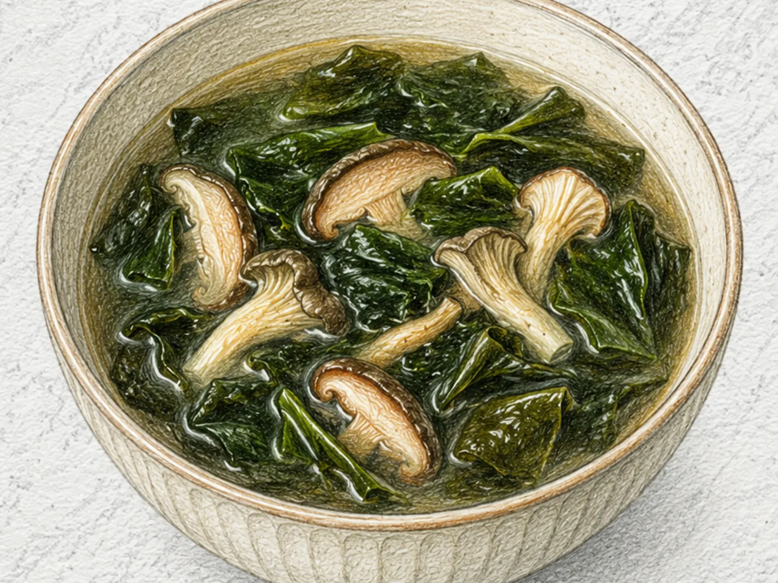 버섯미역국