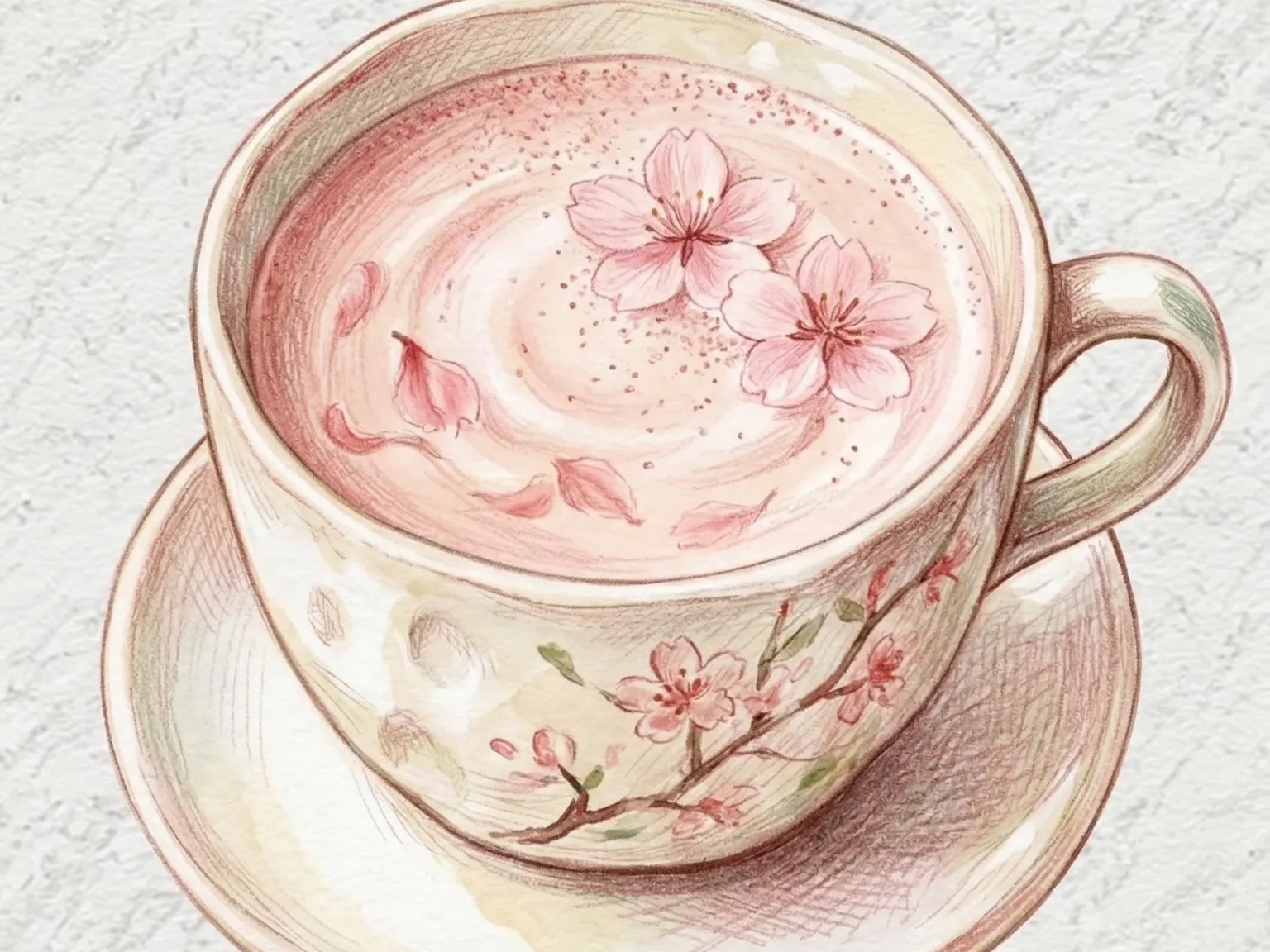 Beotkkot Milk Tea (Té con leche coreano de flor de cerezo)