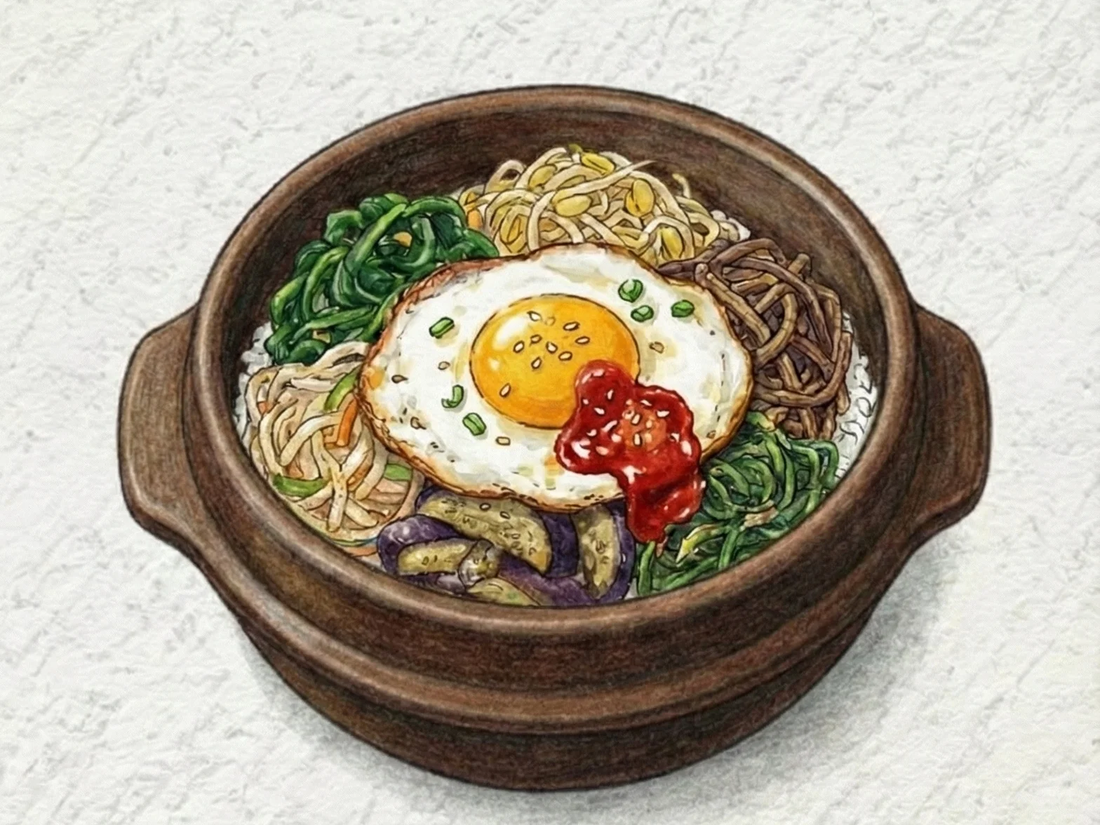 ビビンバ（色とりどりナムルとコチュジャンの混ぜごはん）