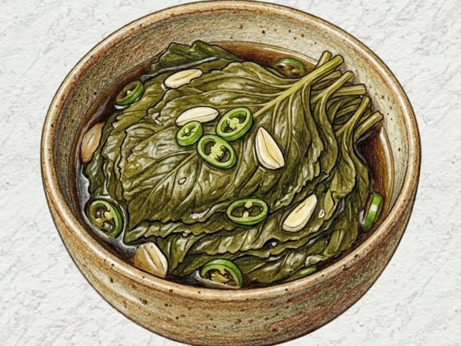 Bireumnamul Jangajji (Conserva de folhas de amaranto coreana)