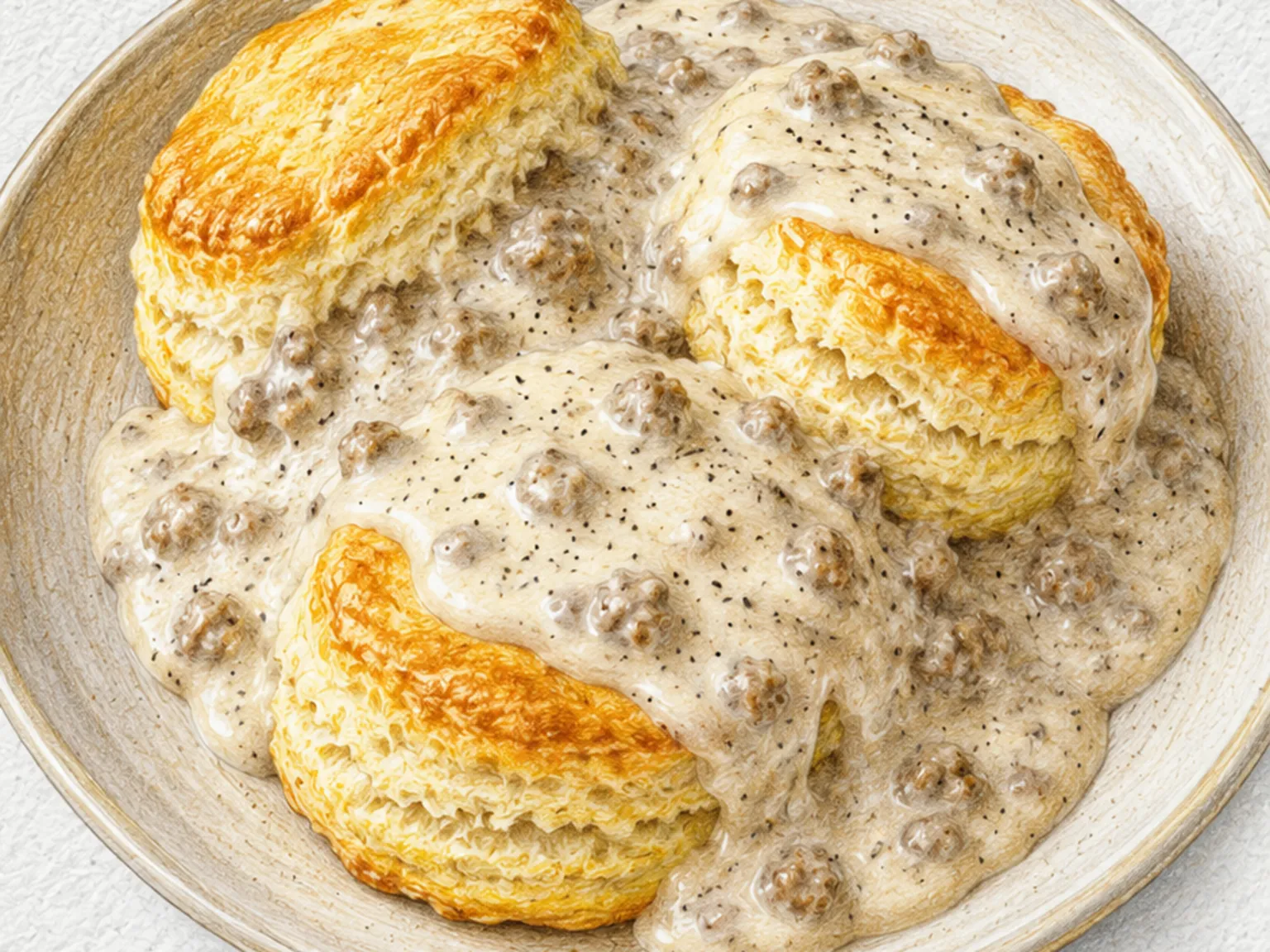 Biscuits and Gravy (Pãezinhos com Molho de Carne)
