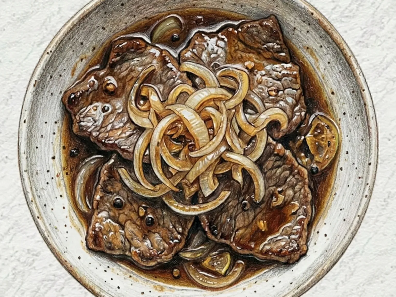 ビステクタガログ（フィリピン風カラマンシー醤油牛肉ステーキ）