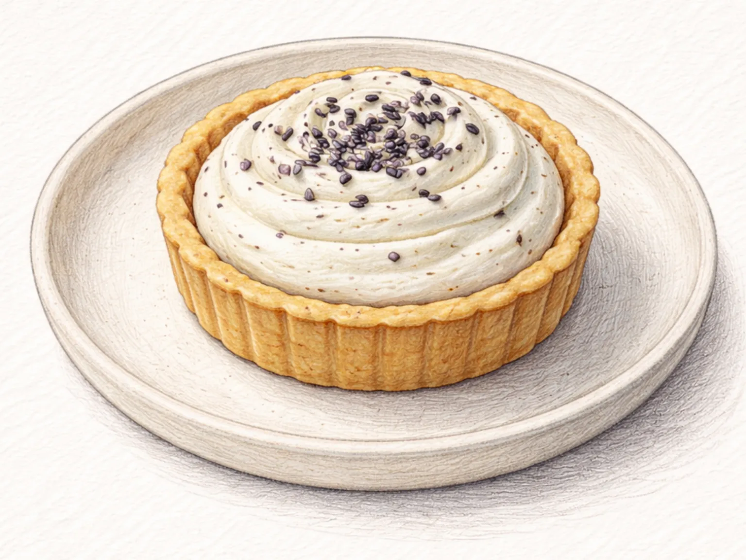 Heukmi Cream Cheese Tart (Torta de Arroz Preto e Queijo Creme)