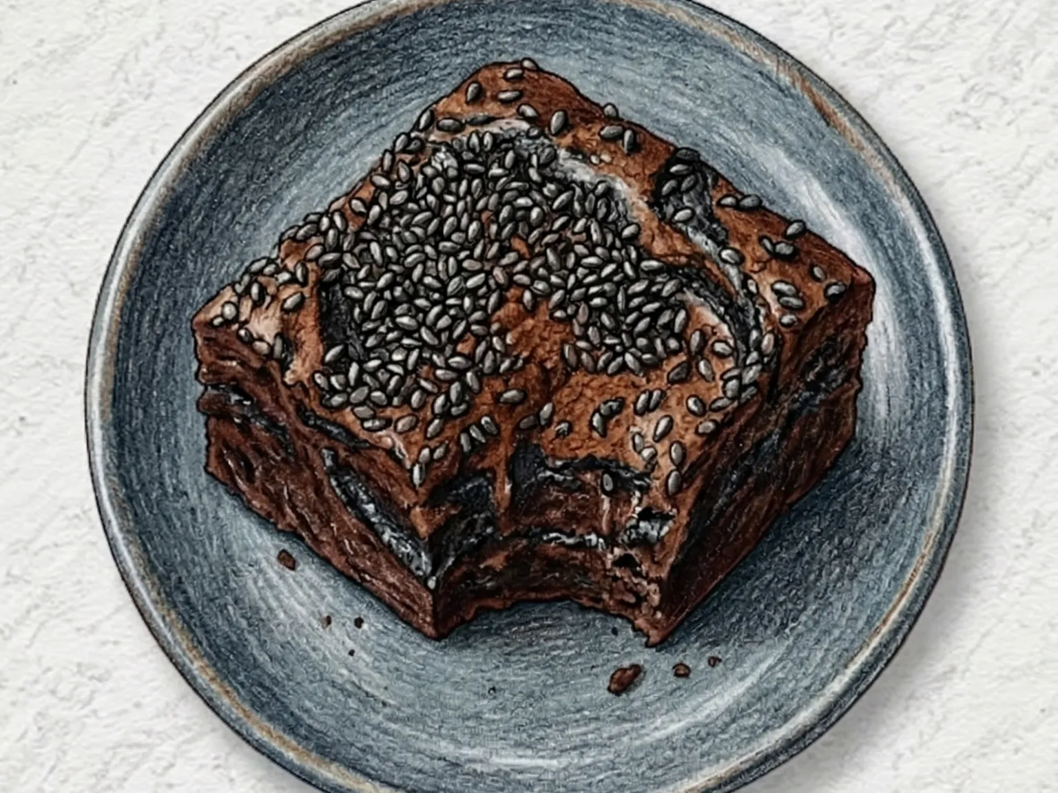 Heukimja Fudge Brownies (Brownies de Sésamo Preto)