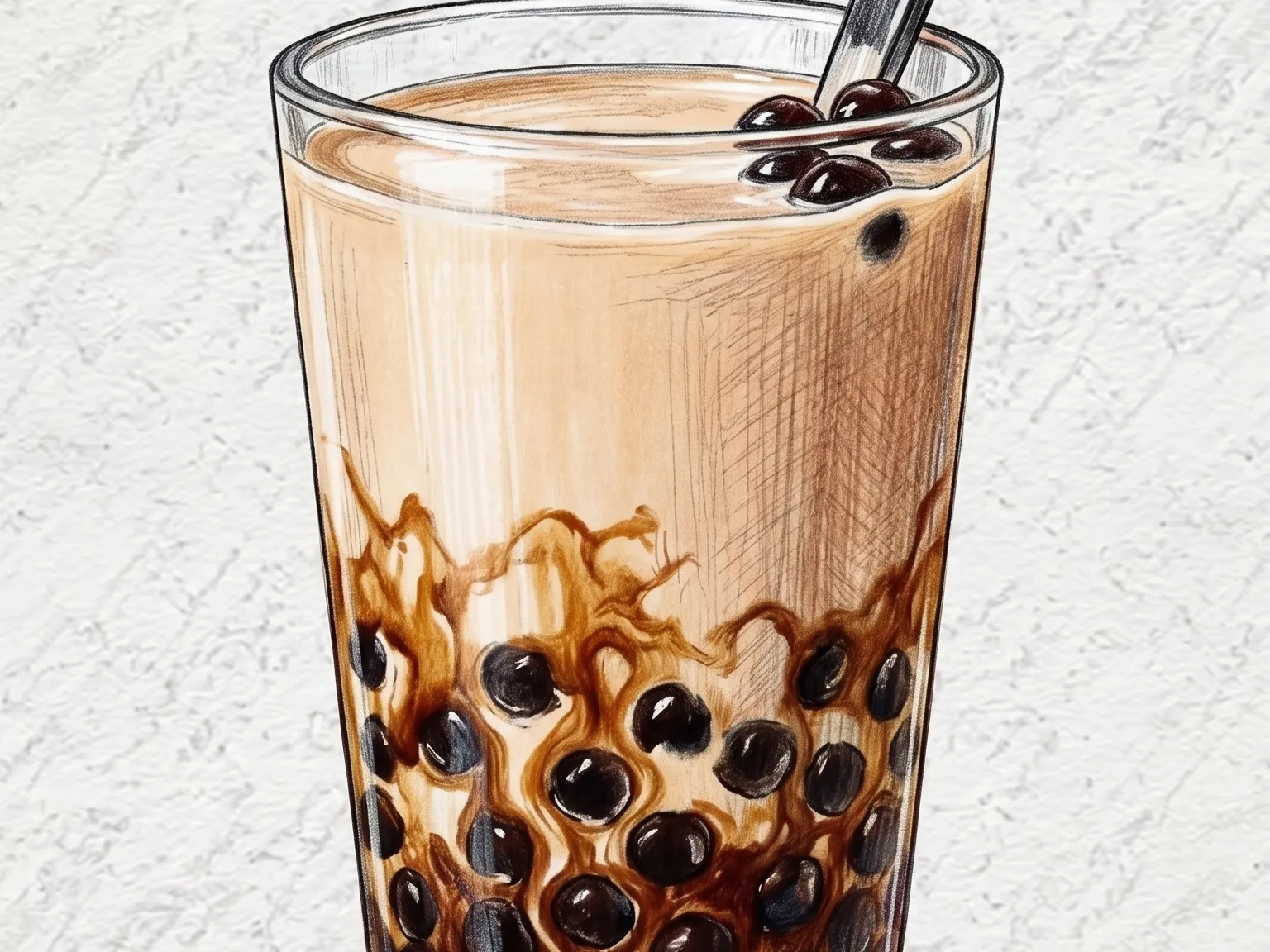 흑당 타피오카펄 밀크티