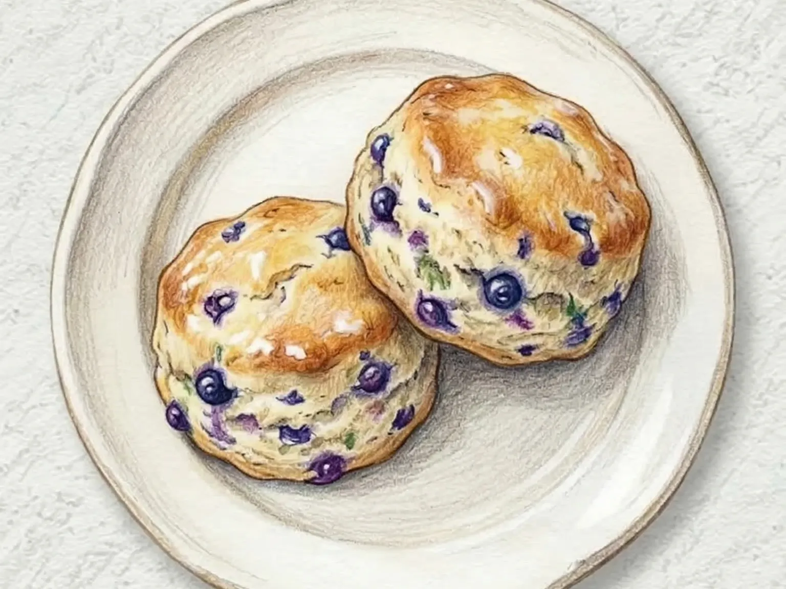 Scones de Iogurte e Mirtilo