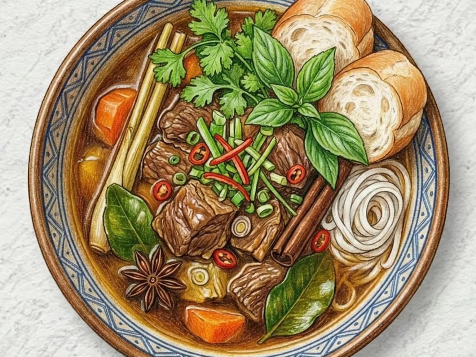 Bo Kho (estofado de morcillo de ternera vietnamita con limoncillo)