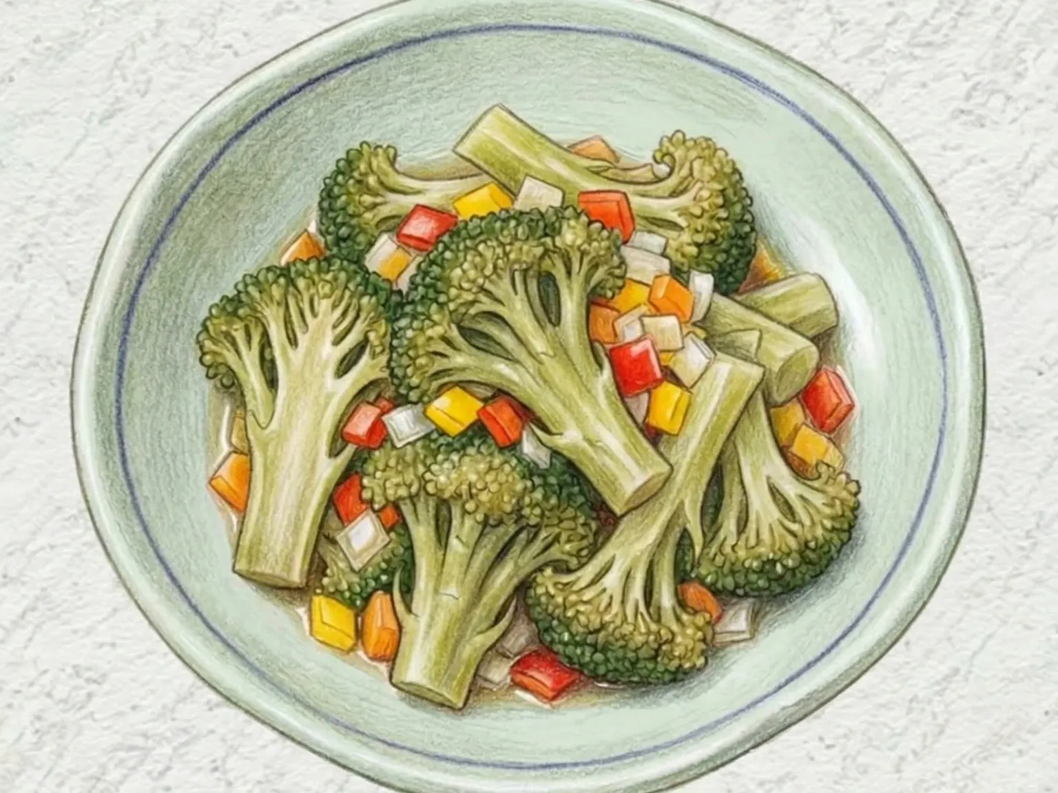 Broccoli Jangajji (brócoli encurtido coreano en soja y vinagre)