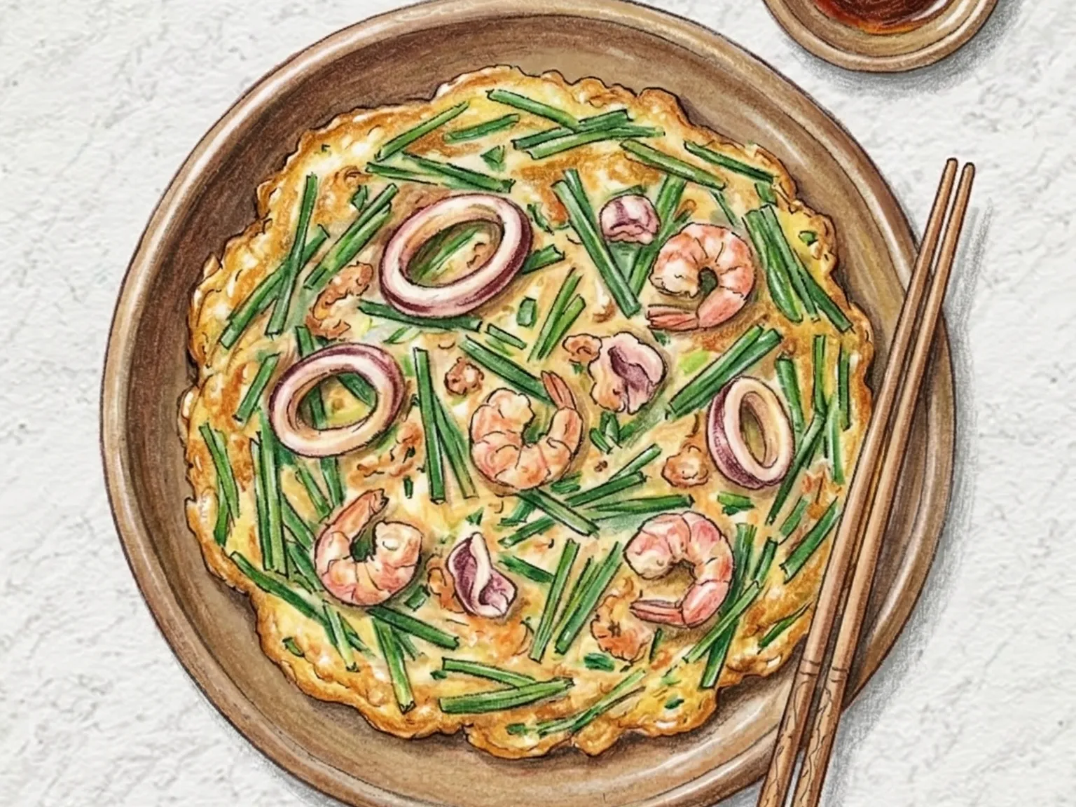 ニラ ヘムルジョン(ニラ海鮮チヂミ)