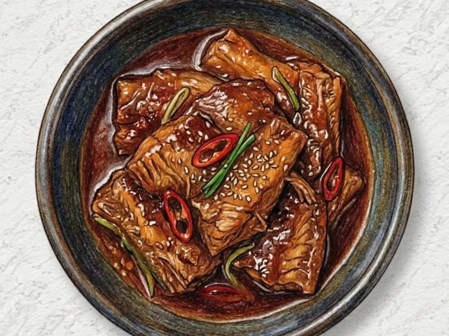 Korean Braised Dried Pollack