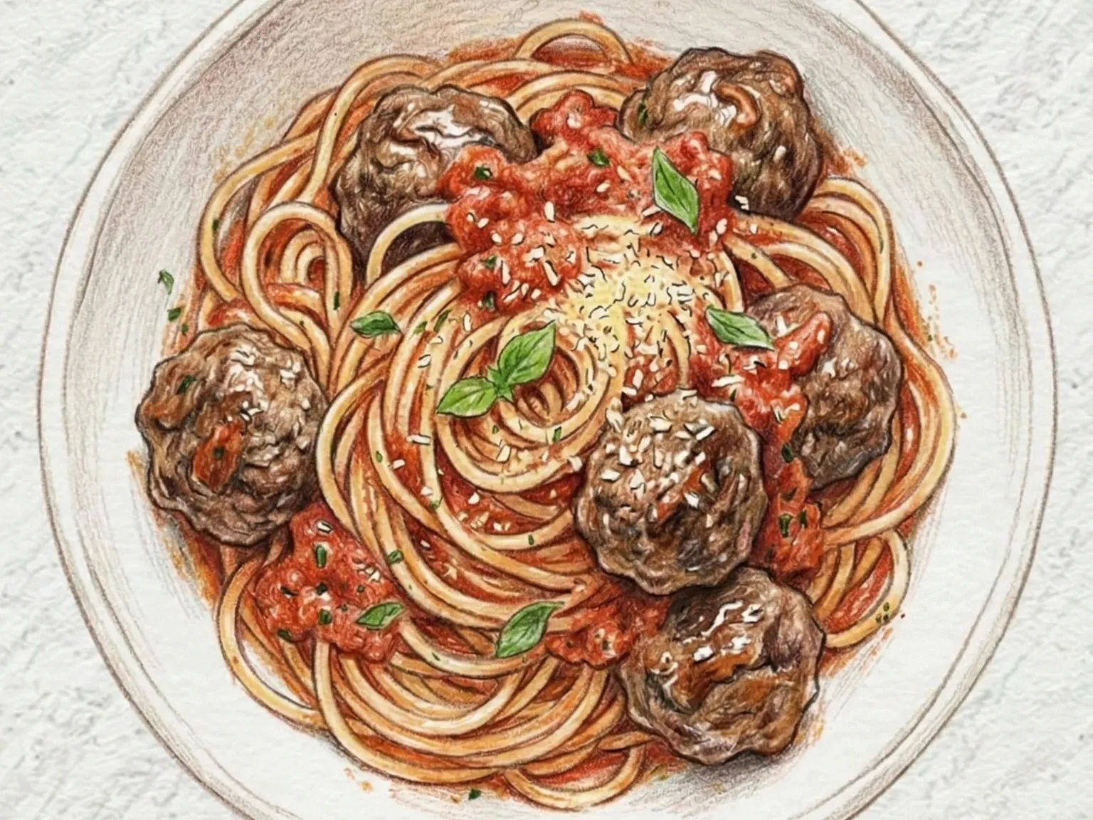 プルコギミートボールトマトスパゲッティ(韓国風ミートボールパスタ)