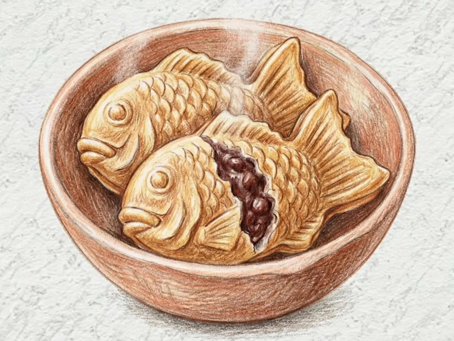 たい焼き風あんこパン（プンオパン）