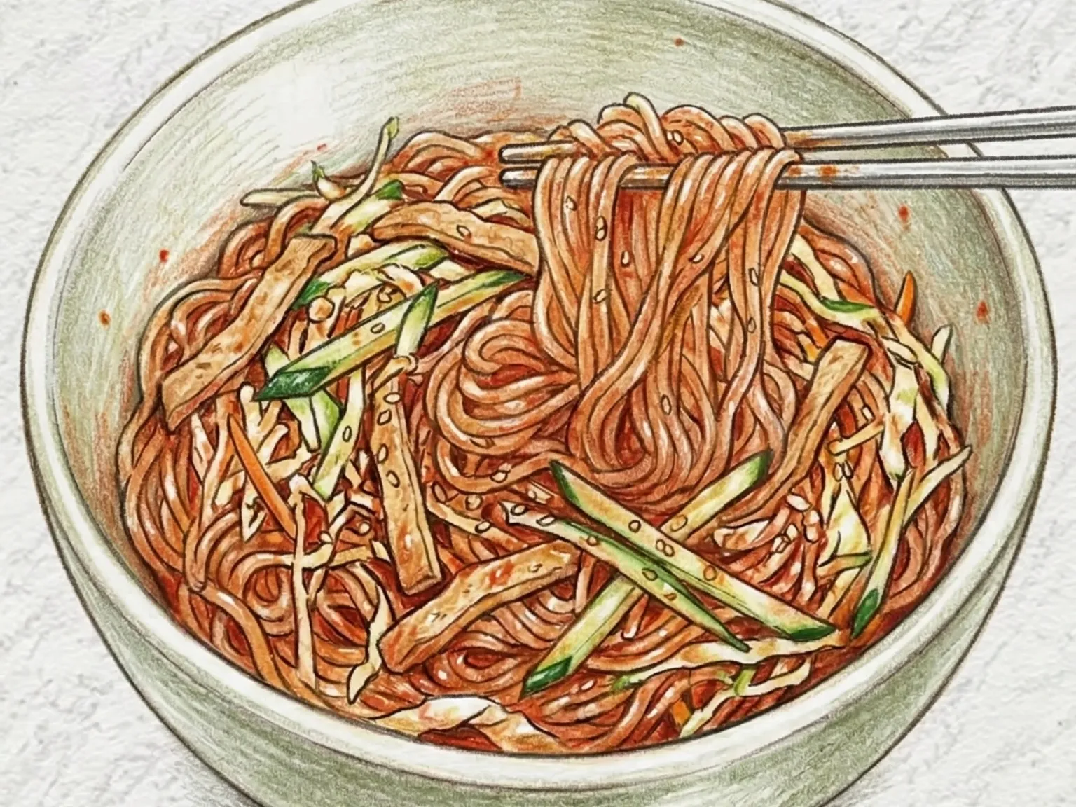 釜山ビビム春雨（韓国式ピリ辛春雨）