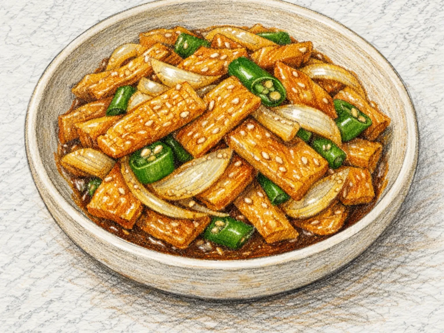 釜山風 醤油おでん炒め(練り物の唐辛子醤油炒め)