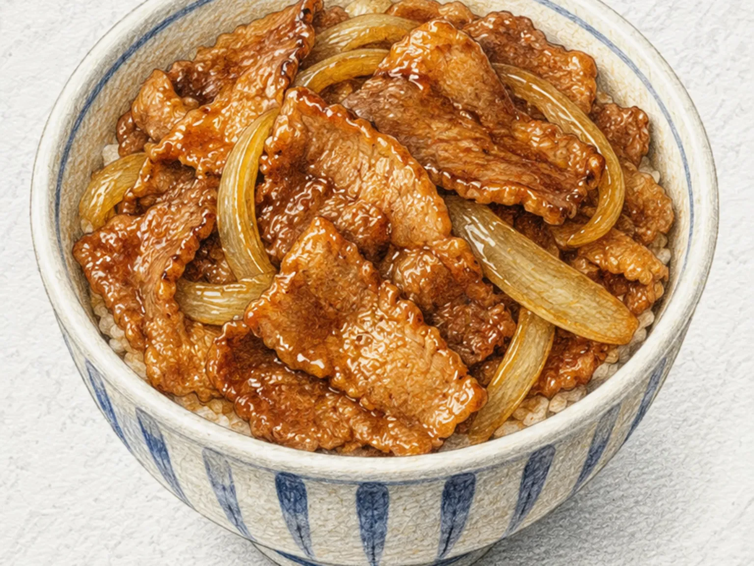 Butadon (bol de arroz con cerdo glaseado agridulce)