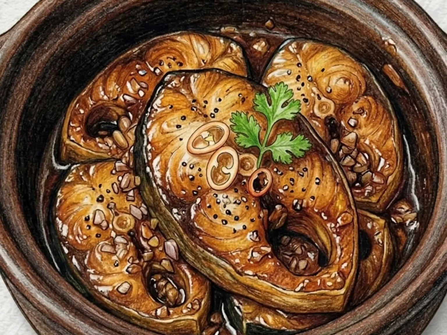 Cá Kho Tộ (Vietnamese Caramelized Braised Fish in Clay Pot)