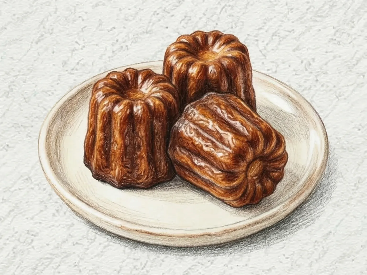Canelé (Bolo de Creme Caramelizado com Rum e Baunilha de Bordeaux)