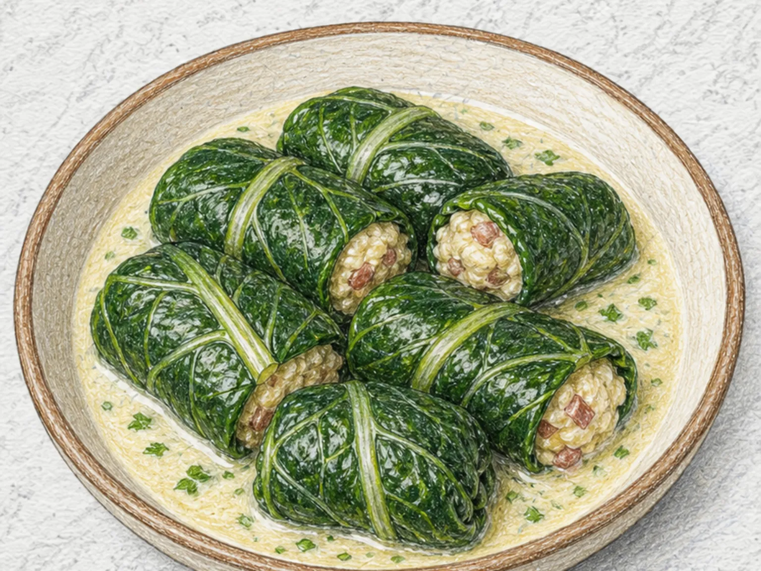 카푼스 (스위스식 근대 잎 반죽말이)