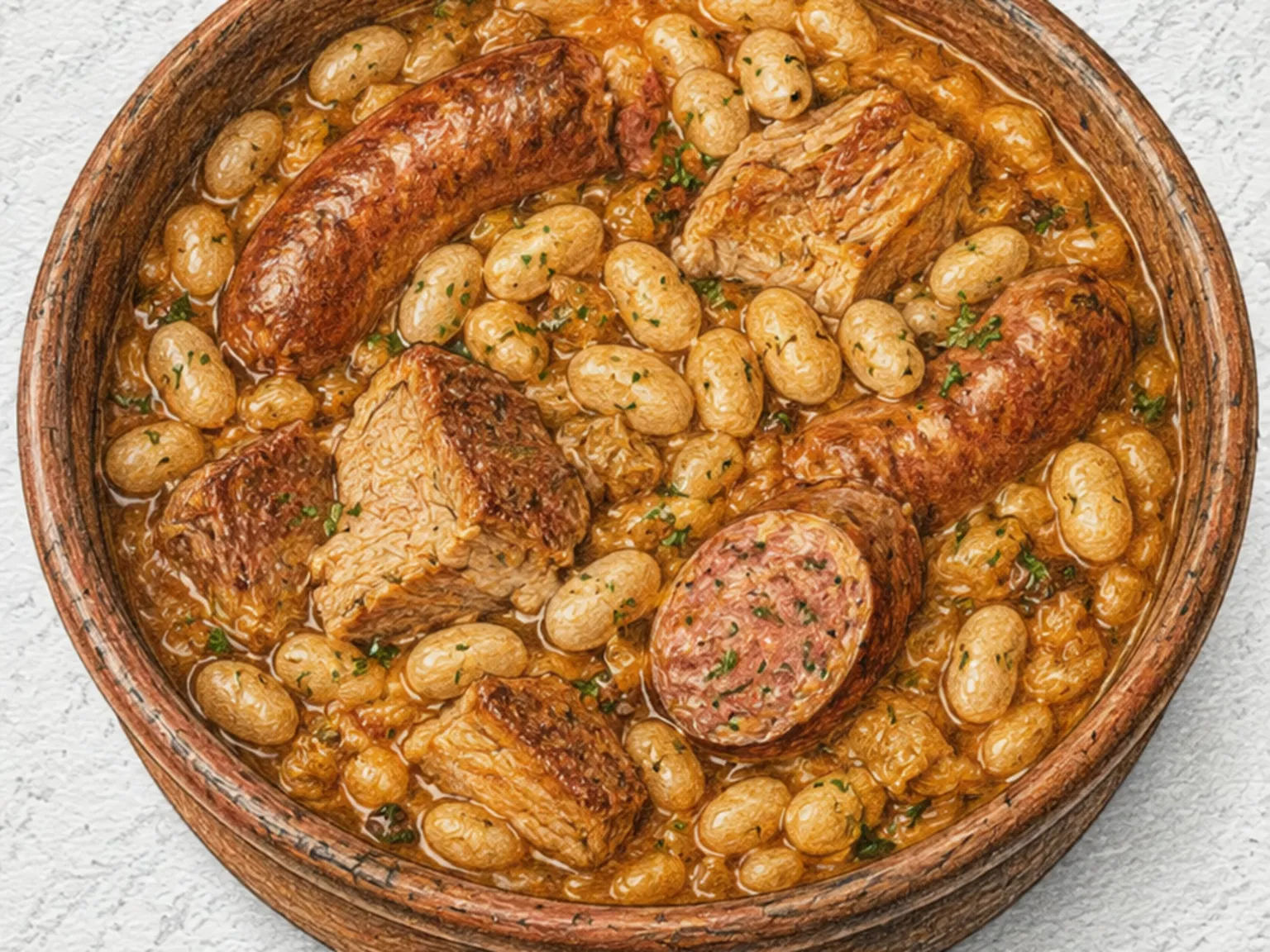 Cassoulet (Guisado Francês de Feijão Branco e Porco)