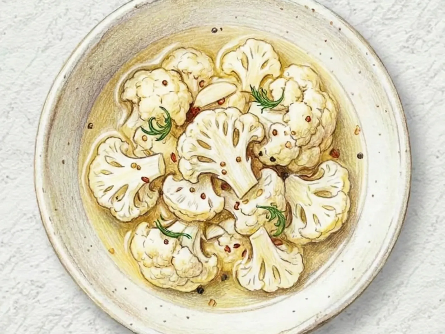 Cauliflower Jangajji (Couve-flor em conserva coreana)