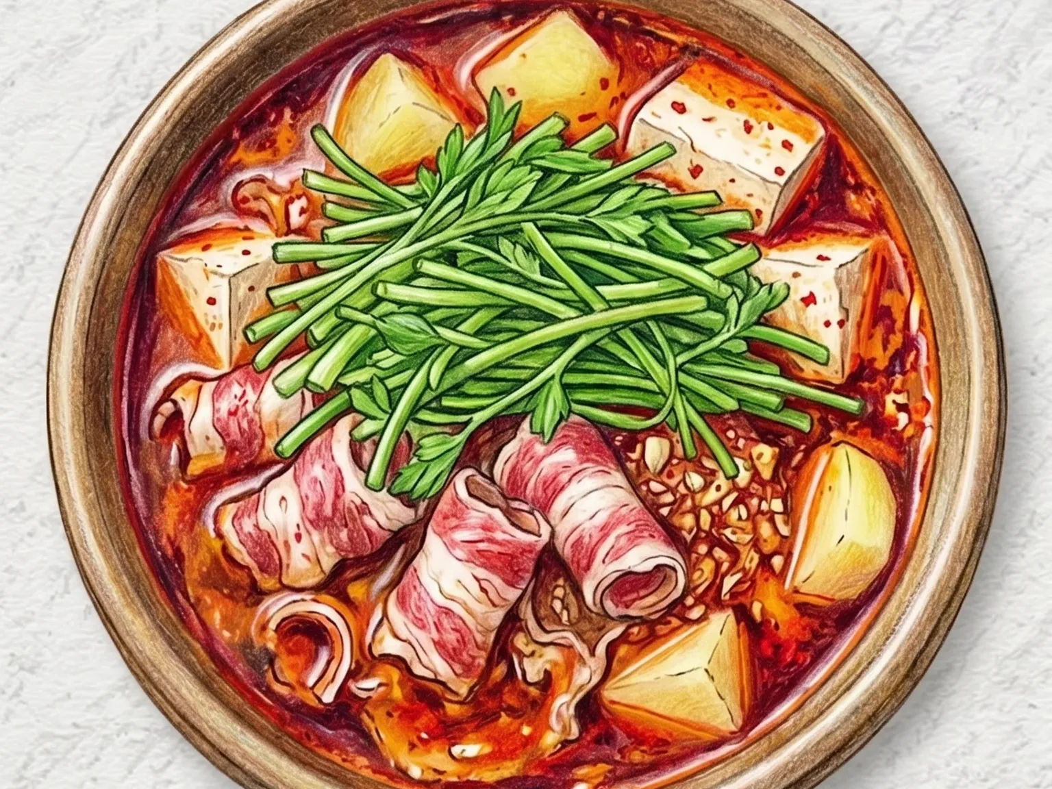 차돌미나리고추장찌개