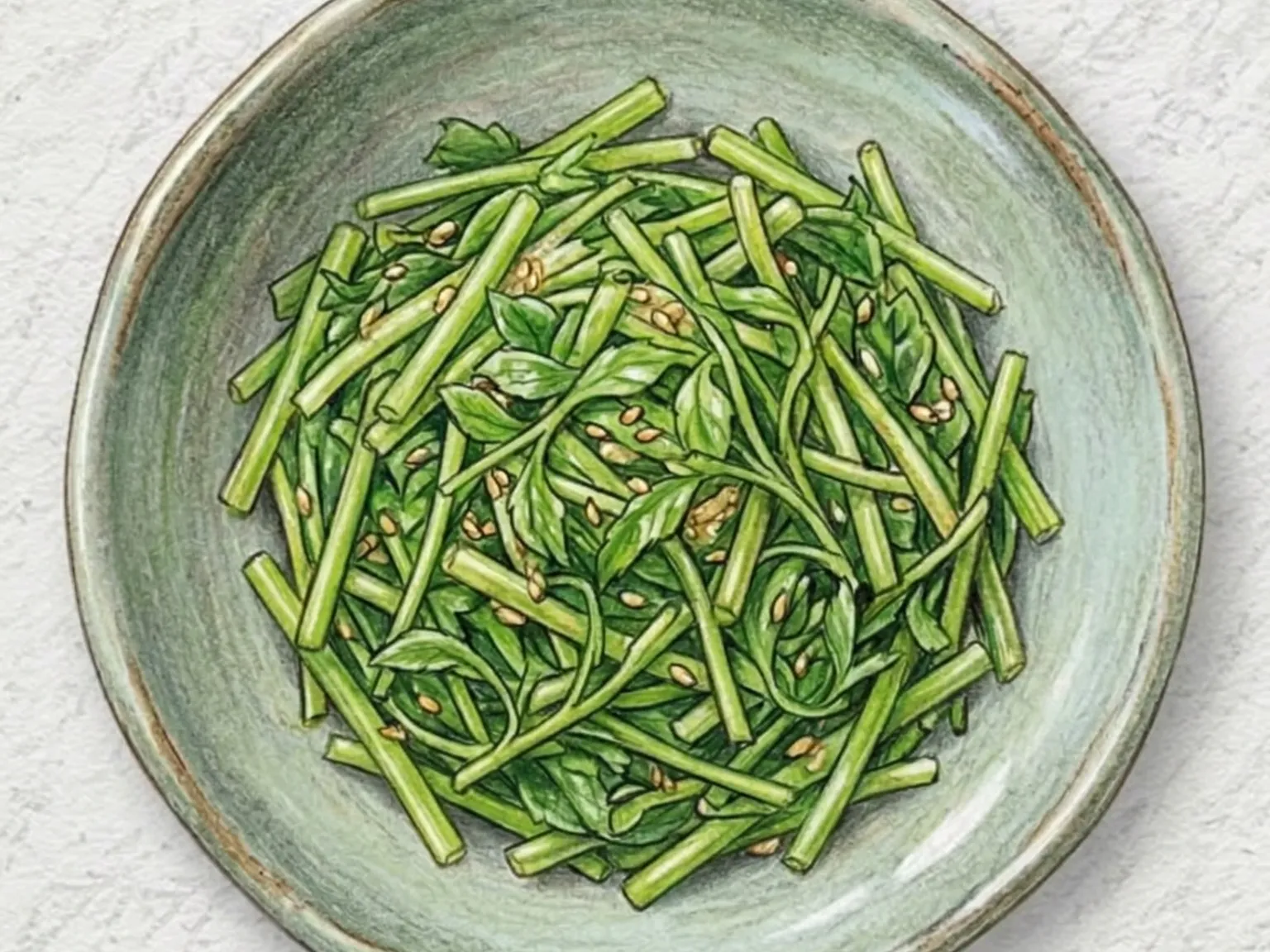 Korean Seasoned Chamnamul Greens