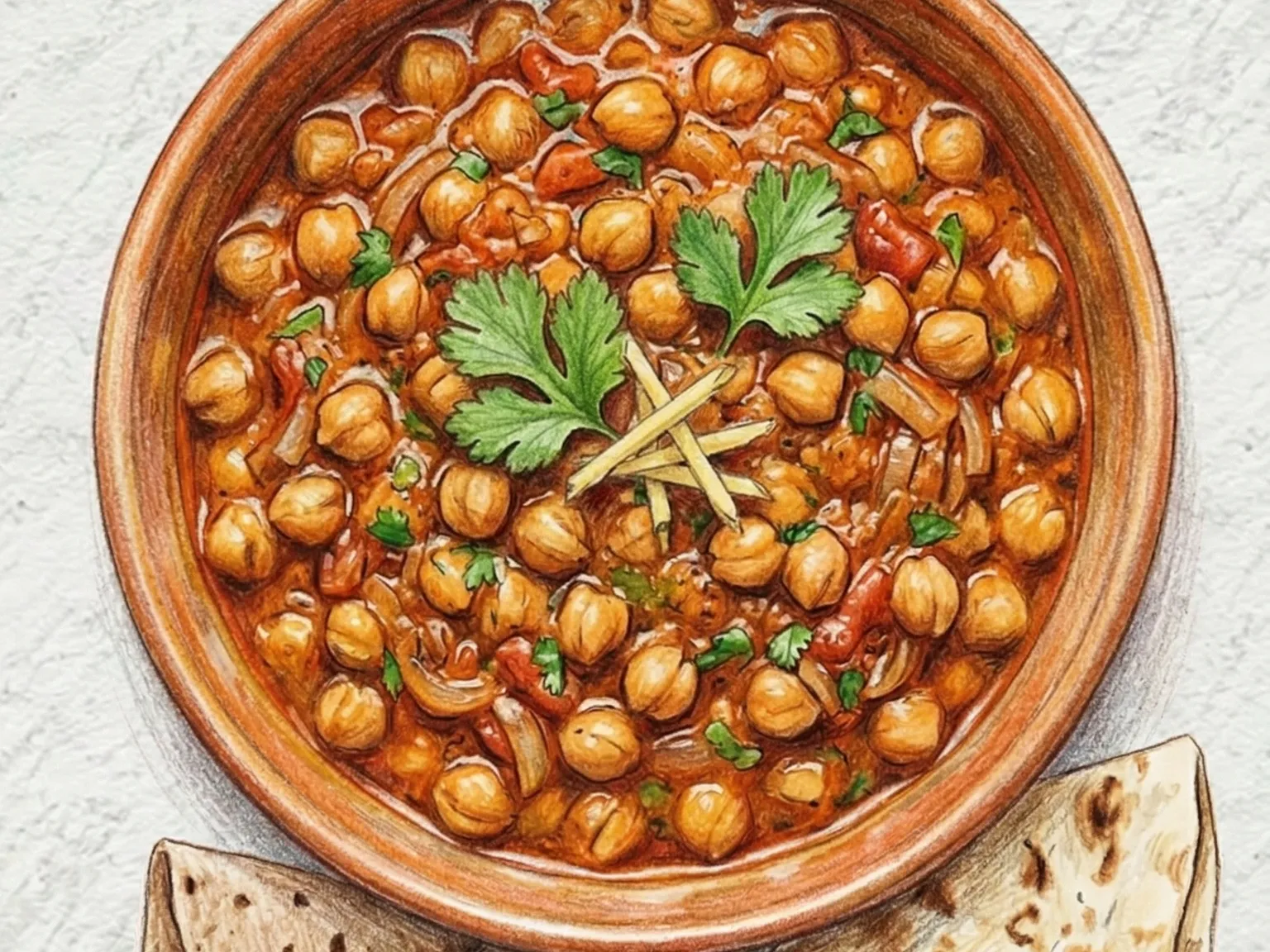 チャナマサラ（パンジャブ風スパイスひよこ豆トマトカレー）