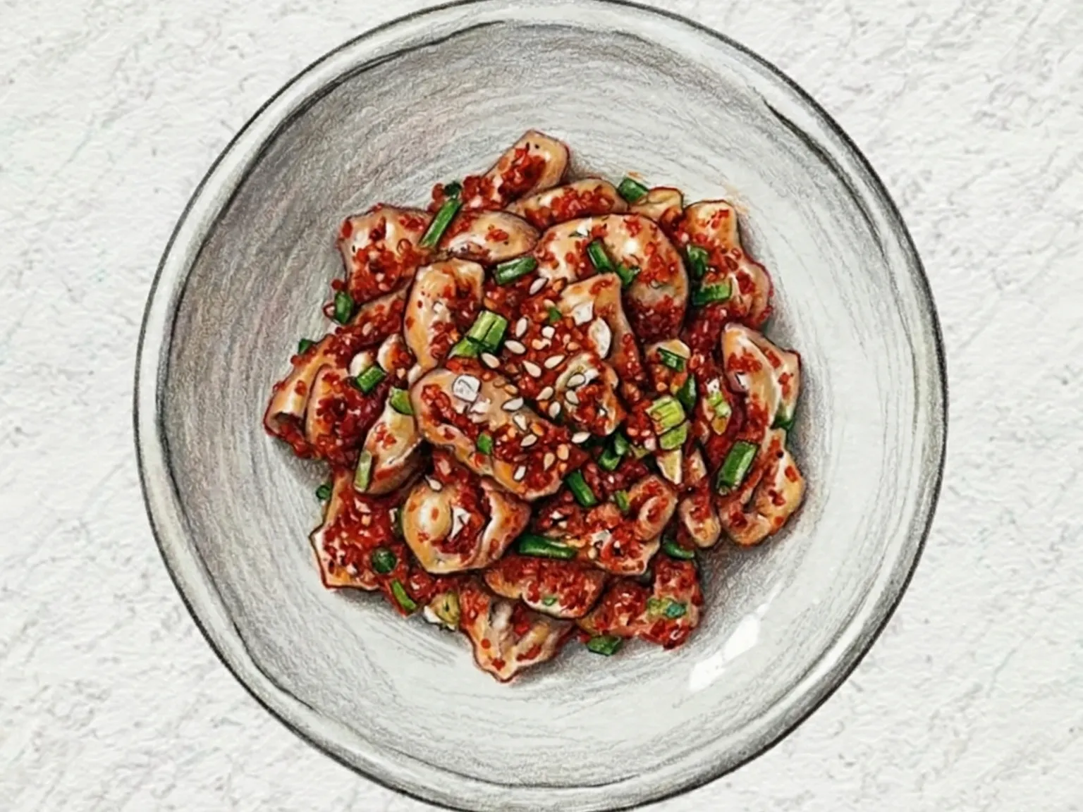 チャンナンジョッの和え物(スケトウダラ胃袋の塩辛和え)