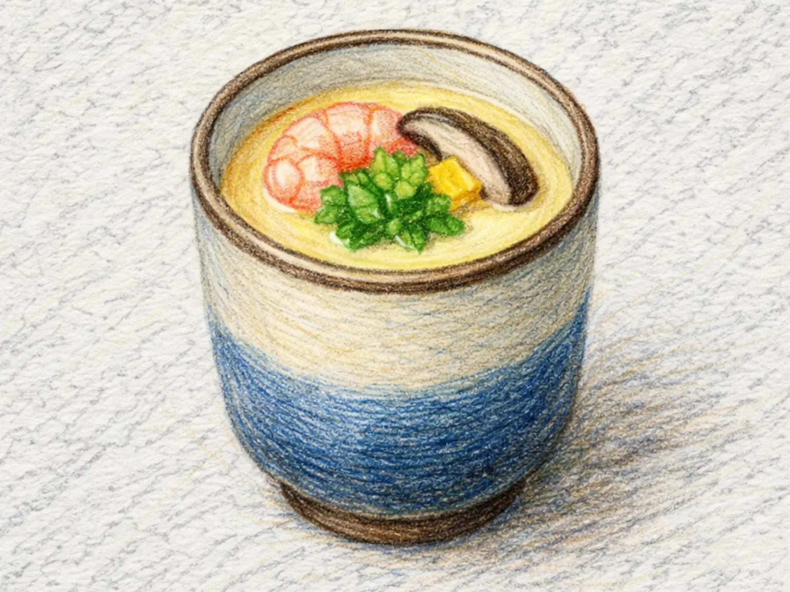 Chawanmushi (Creme de ovos cozido no vapor japonês)