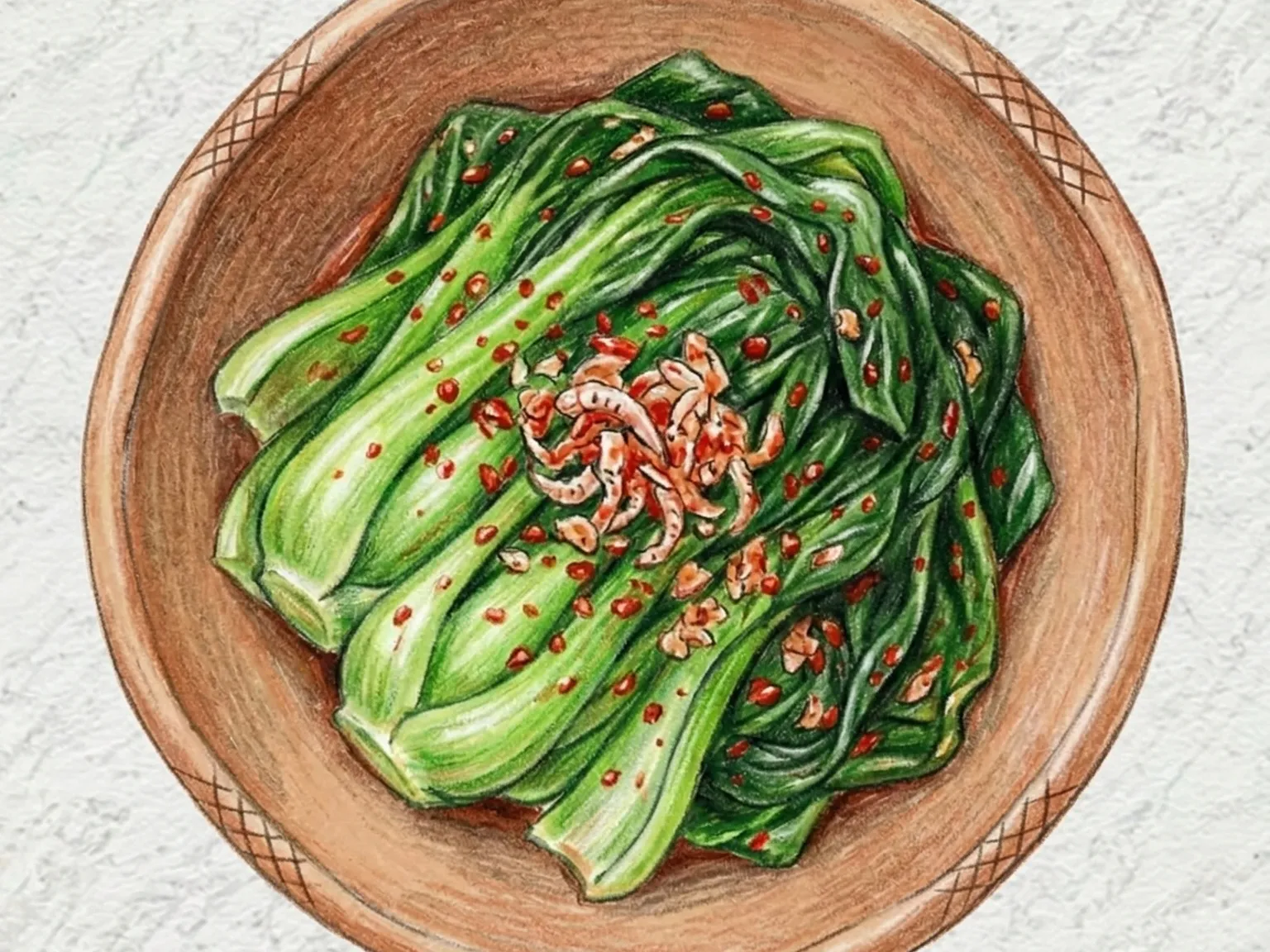 Cheonggyeongchae Kimchi (kimchi coreano de bok choy)